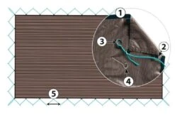 Albon Albliges Zwembad Winternet Polypropyleen 180 G/m2 Vernosc A-vormen