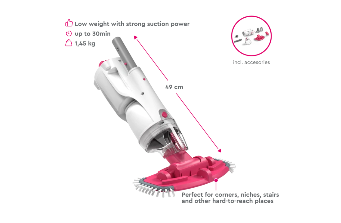 BWT Elektrische Zwembad Stofzuiger BC30 - Op Accu. 5 BWT Elektrische Zwembad Stofzuiger BC30 - Op Accu. - Afbeelding 5