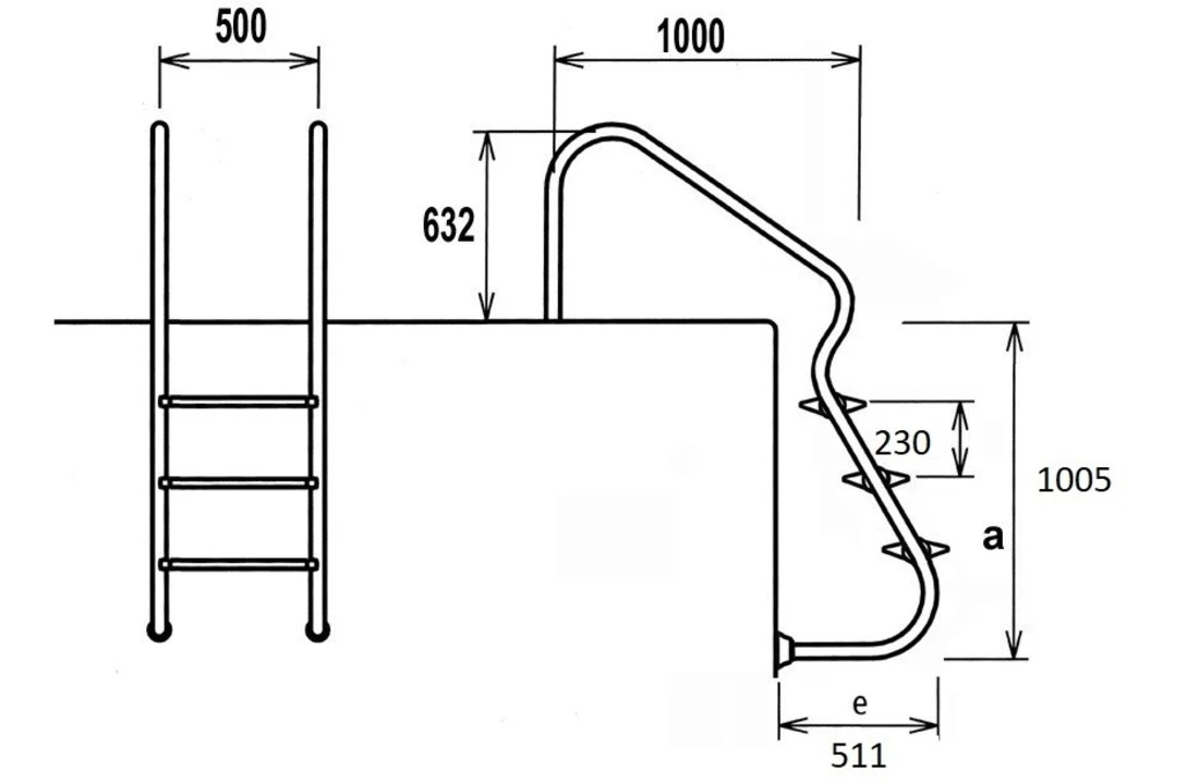 Flexinox Easy Access Zwembadtrap 3-treden AISI 316 4 Flexinox Easy Access Zwembadtrap 3-treden AISI 316 - Afbeelding 4