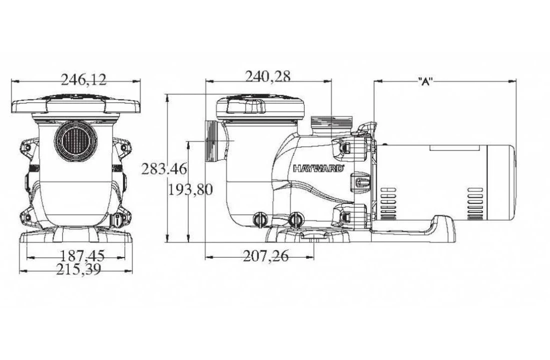 Hayward Hayward Max Flo XL Zwembadpomp 11.5m3/h 400v (Krachtstroom) 2 Hayward Hayward Max Flo XL Zwembadpomp 11.5m3/h 400v (Krachtstroom) - Afbeelding 2
