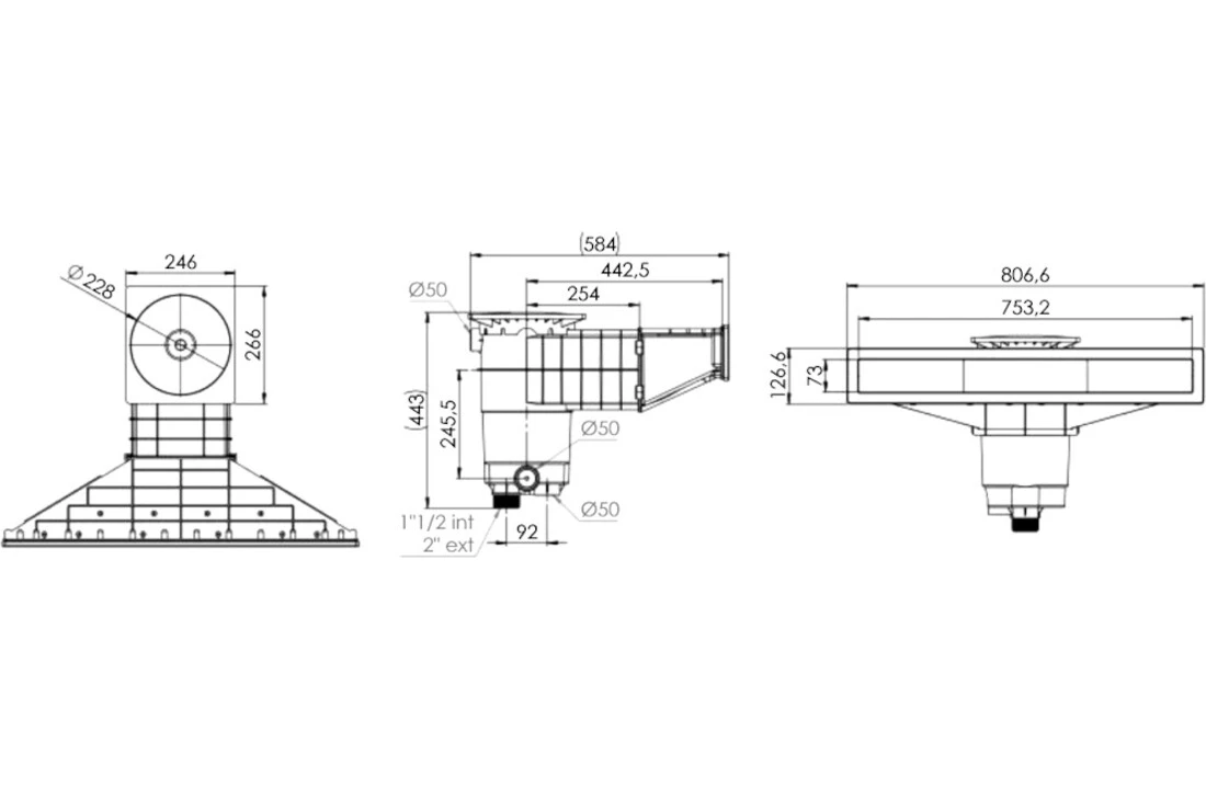 Weltico Weltico Skimmer A800 Hoogwaterlijn Wit - Prefab En Paneelbaden 5 Weltico Weltico Skimmer A800 Hoogwaterlijn Wit - Prefab En Paneelbaden - Afbeelding 5